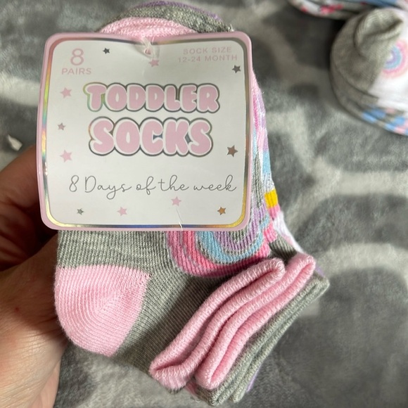 Toddler Socks size 12-24 months 8 pairs NEW - Picture 1 of 5
